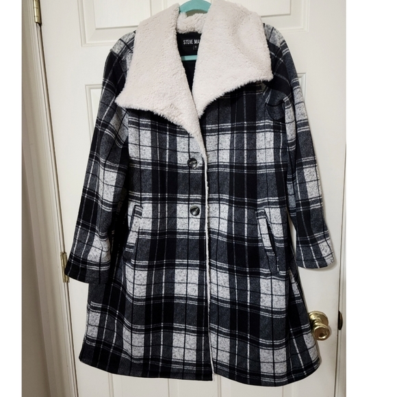 Steve Madden Jackets & Blazers - Steve Madden Plaid Sherpa Coat